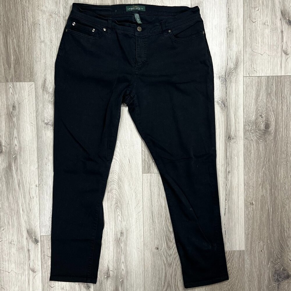 Vintage 90s Lauren Ralph Lauren Black High Rise Jeans 14W